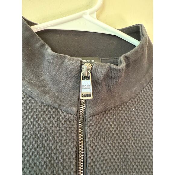 HUGO by HUGO BOSS Quarter Zip Regular Fit Sweatshirt Black Women's Size Small - Picture 7 of 11